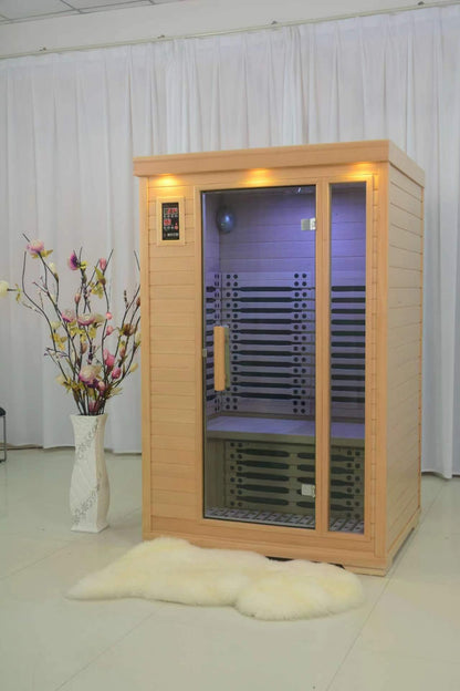 Infrarood Saunacabine Binnenshuis - SGROW SN-002 | 1700W Hemlock Hout