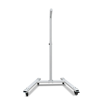 Witte stander op wieltjes voor bepaalde standen en verplaatsen roodlicht panelen