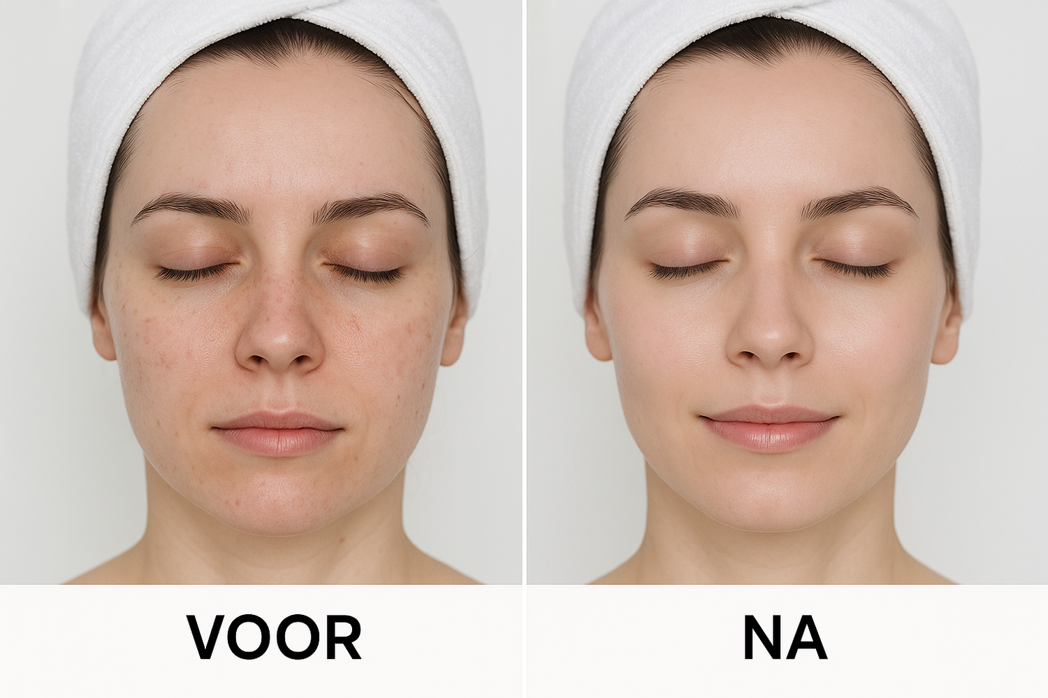 Huidverbetering resultaten voor en na rood lichttherapie behandeling
