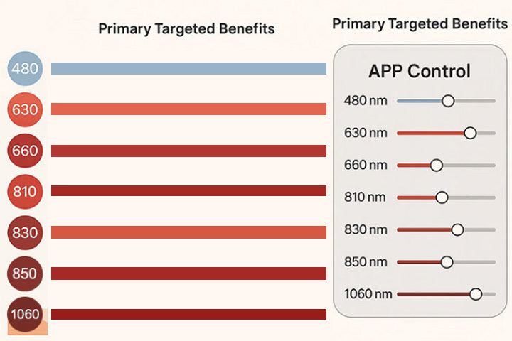 frequenties uitgelegd met APP bediening