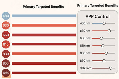 frequenties uitgelegd met APP bediening