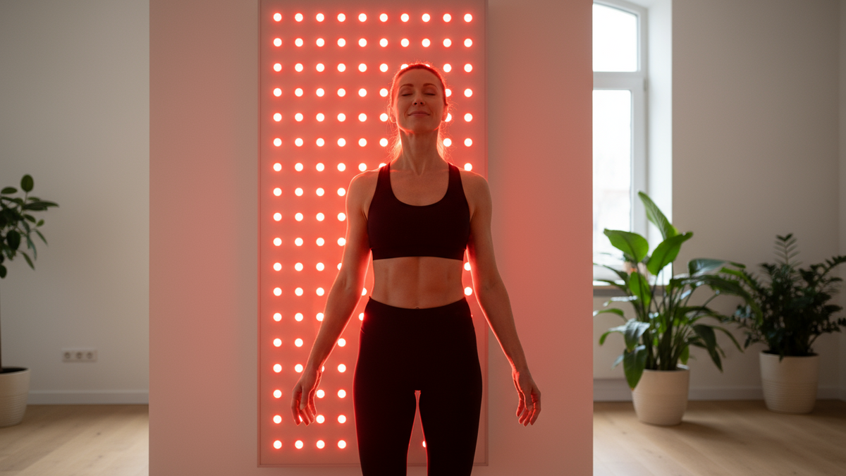 Sportvrouw gebruikt PRO-6000-FS7 roodlicht paneel
