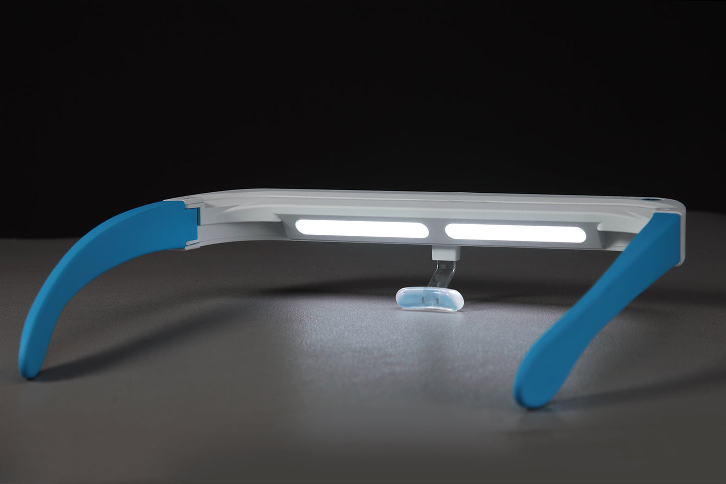 lichttherapie-bril achterzijde met wit liht