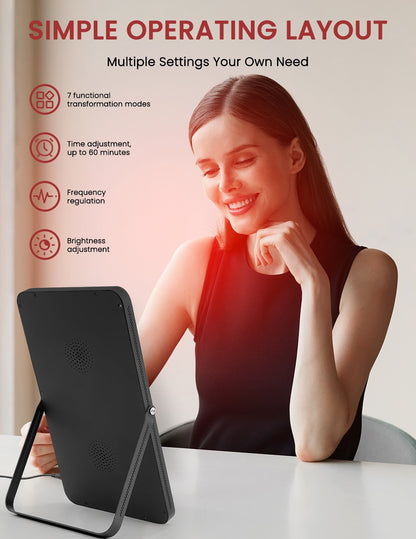 CP459PRO Ultra-dun red light fysiotherapie lamp (660nm, 850nm, 470nm)