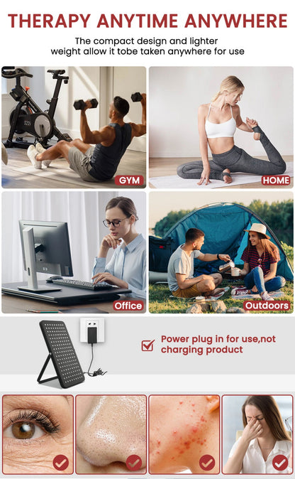 CP459PRO Ultra-dun red light fysiotherapie lamp (660nm, 850nm, 470nm)